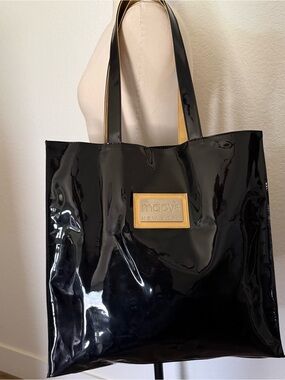 Macys New York Patent Leather Tote Bag